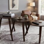 MULTIFUNCTIONAL 3-PIECE ROUND COFFEE TABLE SET