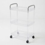3-TIER ACRYLIC STORAGE TROLLEY