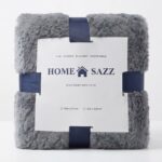 HOME SAZZ RABBIT FUR THROW WITH SHERPA REVERSE – 160 X 220CM - Image 2