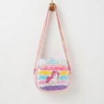 KIDS' UNICORN DESIGN HANDBAG WITH MULTI-COLOUR STRAP - Image 2