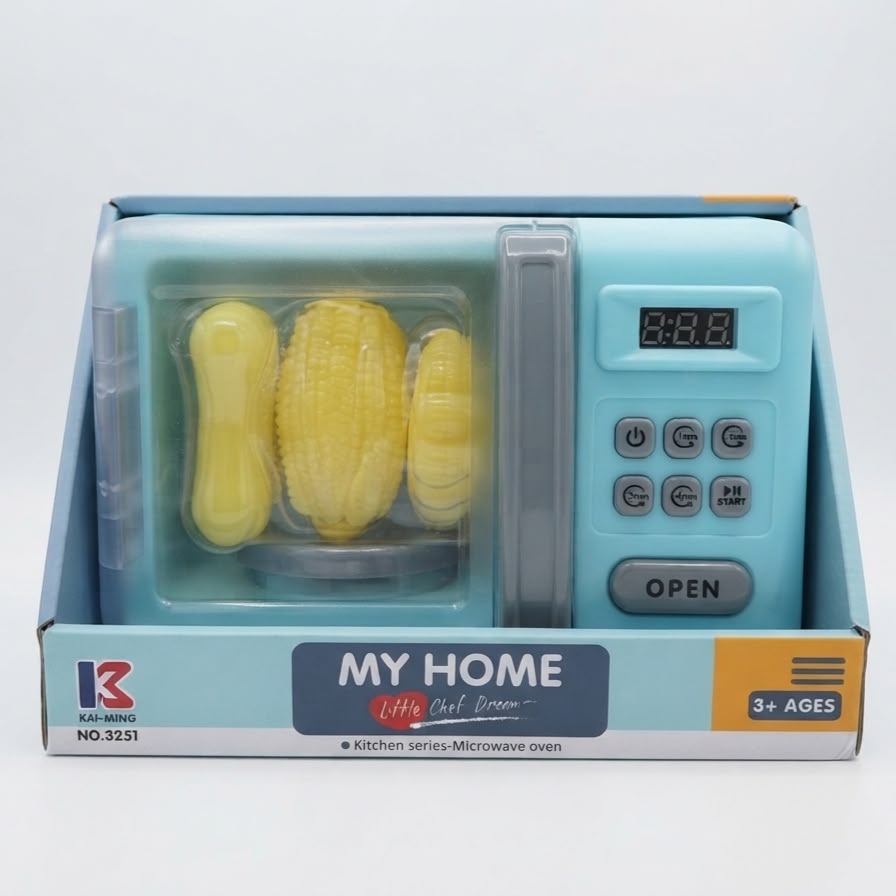 WhatsApp Image 2026-08-14 at 16.10.54 MY HOME TOY MICROWAVE OVEN WITH ACCESSORIES – BATTERIES NOT INCLUDED - Image 1