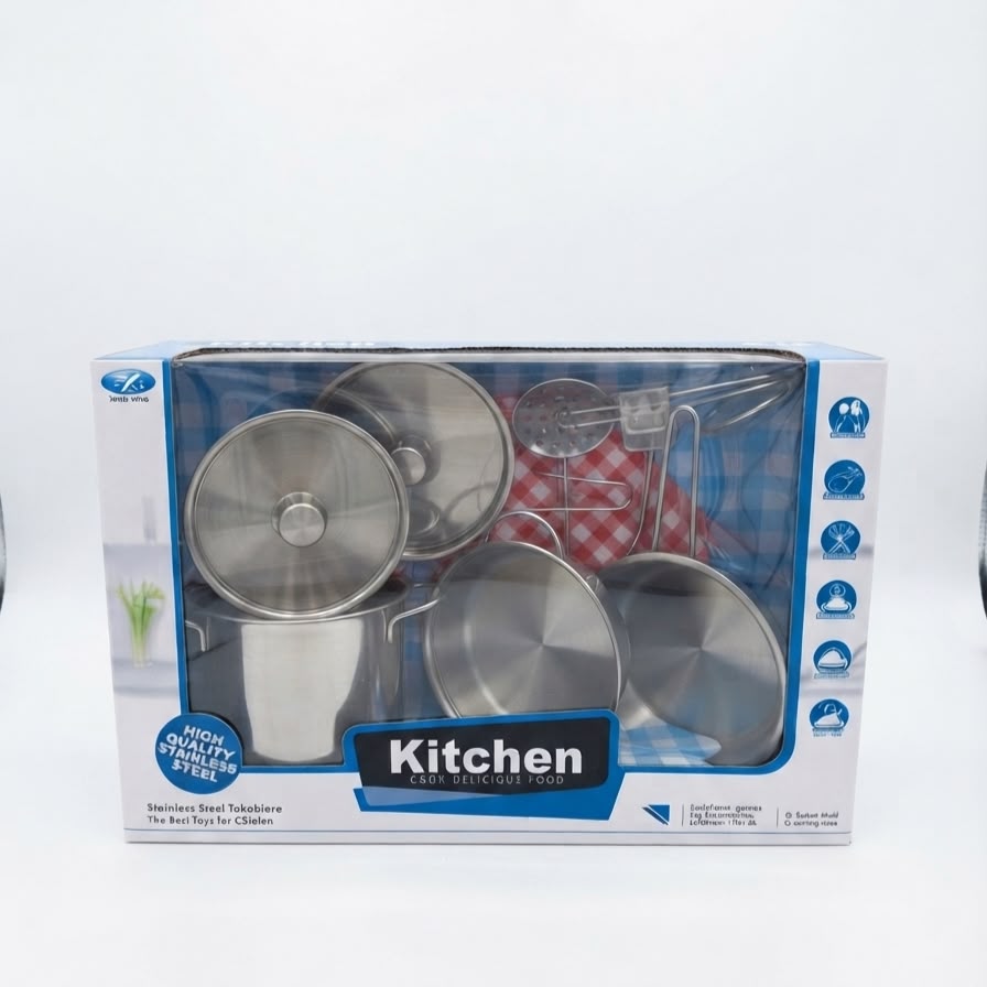 WhatsApp Image 2026-08-15 at 09.31.46 TOY STAINLESS STEEL 8-PIECE COOKWARE SET – KITCHEN - Image 1