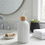 RIBBED GLASS SOAP DISPENSER - Image 2