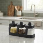 HYGIENIC GLASS SPICE JAR SET – 3 PIECES WITH LIDS & SPOONS