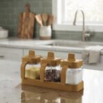 HYGIENIC GLASS SPICE JAR SET – 3 PIECES WITH LIDS & SPOONS - Image 3