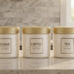 FLORA COLLECTION TEXTURED GLASS CANISTER SET – 3 PIECES