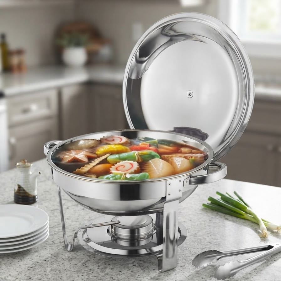 WhatsApp Image 2026-08-27 at 13.00.33 HIGH-QUALITY BUFFET HOT POT WITH STAINLESS STEEL FOOD WARMER - 5L - Image 1