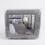 PRINTED HOUNDSTOOTH QUILT SET – 3 PIECES – 240 X 240CM - Image 5