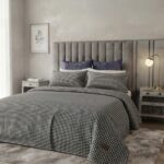 PRINTED HOUNDSTOOTH QUILT SET – 3 PIECES – 240 X 240CM