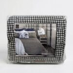 PRINTED HOUNDSTOOTH QUILT SET – 3 PIECES – 240 X 240CM - Image 2