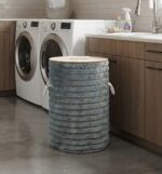 LAUNDRY BASKET – ROUND FLUFFY RIB - 50CM