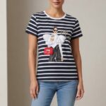 LADIES T-SHIRT – SHORT SLEEVE – GRAPHIC STRIPED BY DESIGN