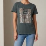 LADIES T-SHIRT – SHORT SLEEVE – FOIL PRINT BY DESIGN