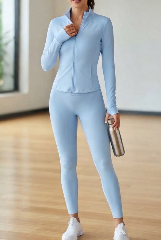 WhatsApp Image 2026-09-30 at 12.47.01 LADIES 2PC GYM SET – LONG SLEEVE FULL ZIP WITH LONG TIGHTS | NEW FEE - Image 1