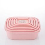 MASTERCOOK 6PC RECTANGULAR PLASTIC CONTAINER SET-RIBBED DESIGN - Image 2