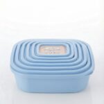 MASTERCOOK 6PC RECTANGULAR PLASTIC CONTAINER SET-RIBBED DESIGN