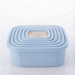 MASTERCOOK 6PC SQUARE PLASTIC CONTAINER SET-RIBBED DESIGN - Image 2