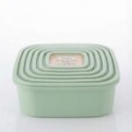 MASTERCOOK 6PC SQUARE PLASTIC CONTAINER SET-RIBBED DESIGN