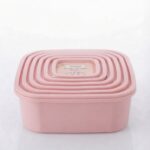 MASTERCOOK 6PC SQUARE PLASTIC CONTAINER SET-RIBBED DESIGN - Image 3
