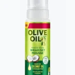 OLIVE OIL HAIR MOUSSE WRAP/SET – 207ML