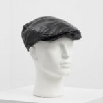 ADULTS LEATHER BERET FLAT CAP