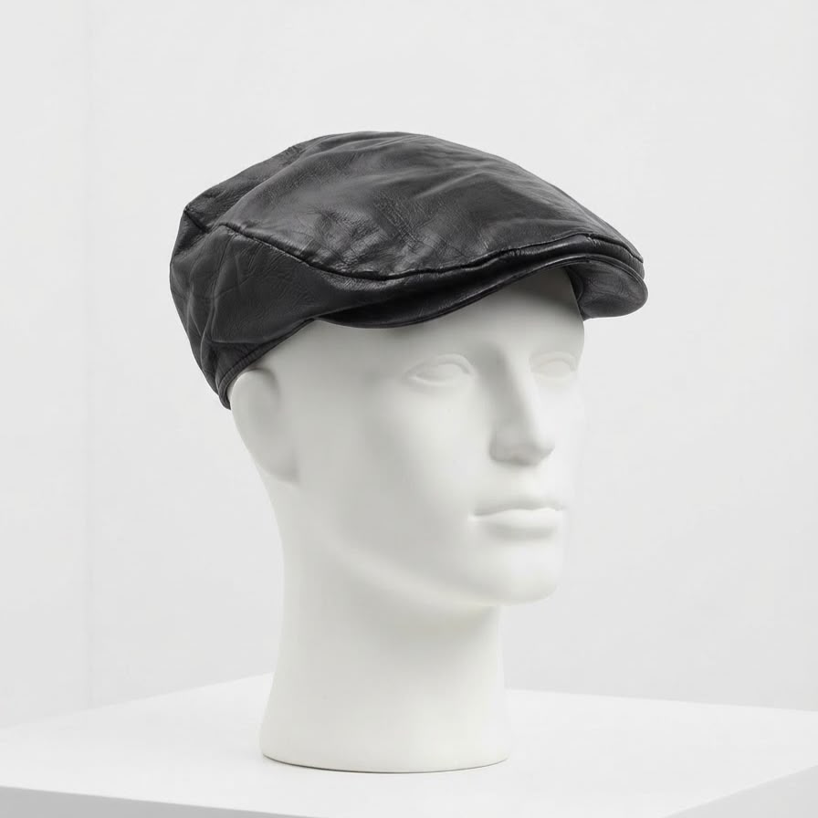 WhatsApp Image 2026-10-01 at 12.14.16 ADULTS LEATHER BERET FLAT CAP - Image 1