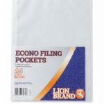 ECONO A4 FILING POCKETS – 20PC – 30 MICRON