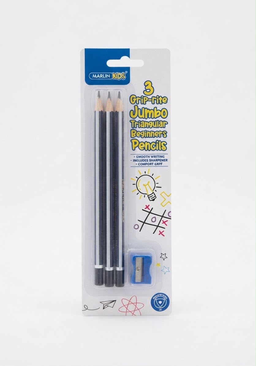 WhatsApp Image 2026-10-09 at 09.11.34 MARLIN JUMBO TRIANGULAR PENCILS – 3PC - Image 1
