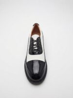 LADIES’ LACE-UP LOAFERS – PATENT & PU WITH RIBBED SOLE | SQUARE LIFE - Image 3