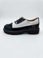 LADIES’ LACE-UP LOAFERS – PATENT & PU WITH RIBBED SOLE | SQUARE LIFE - Image 2