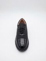 LADIES’ LACE-UP LOAFERS – PATENT & PU WITH RIBBED SOLE | SQUARE LIFE - Image 2