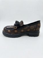 LADIES’ PATENT LOAFERS – CHUNKY SOLE WITH BOW & DD BADGE | SQUARE LIFE - Image 2