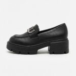 LADIES’ PU LOAFERS – MIU BADGE – CHUNKY SOLE – ASSORTED | SQUARE LIFE