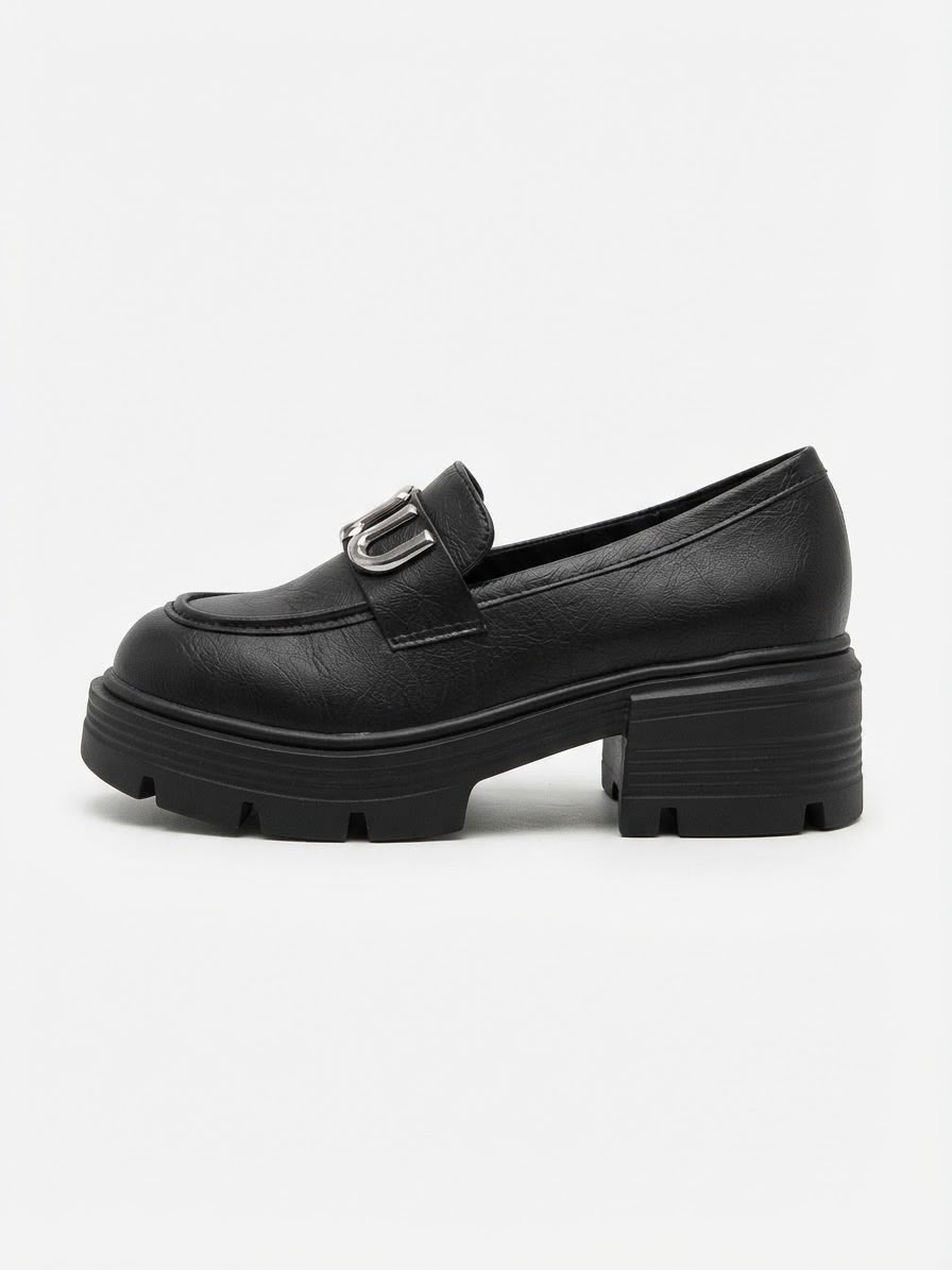 WhatsApp Image 2026-10-09 at 10.29.43 LADIES’ PU LOAFERS – MIU BADGE – CHUNKY SOLE – ASSORTED | SQUARE LIFE - Image 1