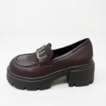 LADIES’ PU LOAFERS – MIU BADGE – CHUNKY SOLE – ASSORTED | SQUARE LIFE