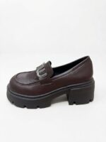 LADIES’ PU LOAFERS – MIU BADGE – CHUNKY SOLE – ASSORTED | SQUARE LIFE