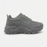 LADIES’ LACE-UP SNEAKERS – PU & MESH – AV PRINT | SQUARE LIFE