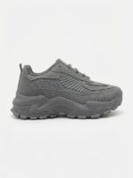 LADIES’ LACE-UP SNEAKERS – PU & MESH – AV PRINT | SQUARE LIFE