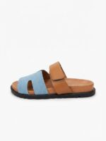 LADIES’ H-SHAPED SANDALS – SUEDE LOOK – VELCRO STRAP | PARIS ZOEY