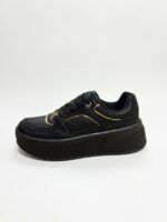 LADIES’ LACE-UP SNEAKERS – MONOCHROME WITH GOLD TRIM – ASSORTED | CLASBEN - Image 3