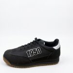 LADIES’ SIDE-LACE SNEAKERS – 1950 PRINT – NYLON & SUEDE | PC