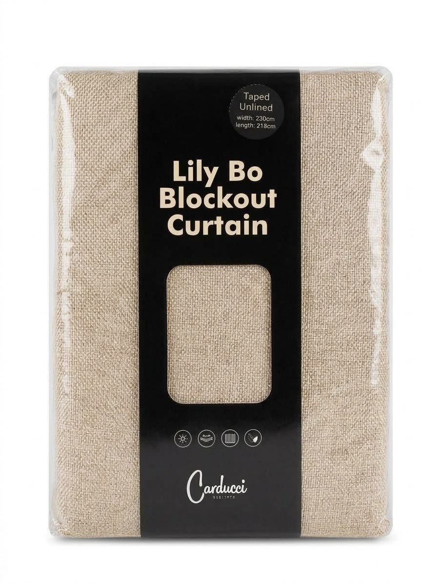 WhatsApp Image 2026-10-16 at 10.59.19 CARDUCCI TAPED BLOCKOUT CURTAIN – UNLINED – 230 X 218CM - Image 1