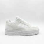 LADIES’ LACE-UP SNEAKERS – DOUBLE STRIPE – PU & SUEDE | SQUARE LIFE