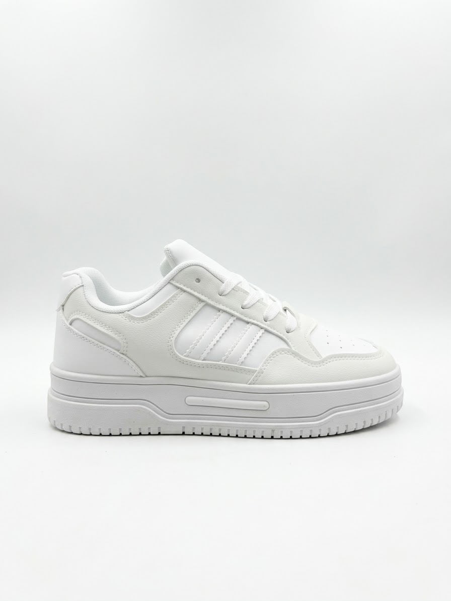 WhatsApp Image 2026-10-20 at 10.40.00 (1) LADIES’ LACE-UP SNEAKERS – DOUBLE STRIPE – PU & SUEDE | SQUARE LIFE - Image 1