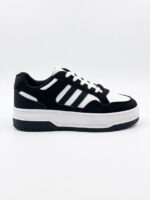 LADIES’ LACE-UP SNEAKERS – DOUBLE STRIPE – PU & SUEDE | SQUARE LIFE - Image 3