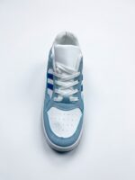 LADIES’ LACE-UP SNEAKERS – DOUBLE STRIPE – PU & SUEDE | SQUARE LIFE - Image 2