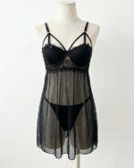 LADIES’ LACE LINGERIE SET – WIRED BRA & THONG | AMILA - Image 2