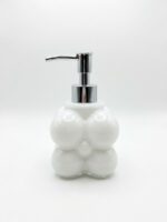 GLASS SOAP DISPENSER – SQUARE BUBBLE DESIGN - Image 3