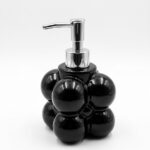 GLASS SOAP DISPENSER – SQUARE BUBBLE DESIGN
