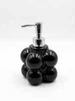 GLASS SOAP DISPENSER – SQUARE BUBBLE DESIGN